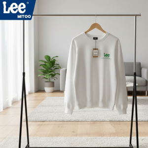 Lee MITOO White Printed Casual Sweatshirt for Men