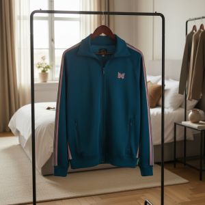 Needles Track Jacket Blue Butterfly Zip-Up Top