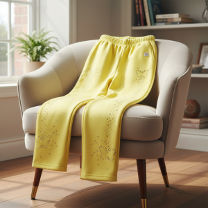 Broken Planet Yellow Rhinestone Sweatpants