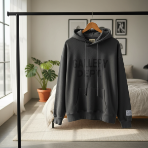 Gallery Dept Oversized Dark Gray Hoodie