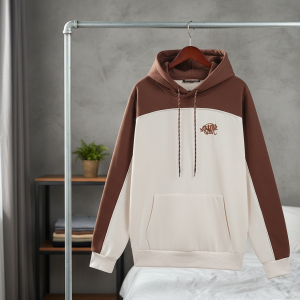 Syna World Brown White Casual Hoodie
