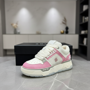 Amiri Pink White Mesh Low Top Sneakers
