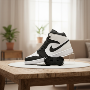 Nike Air Jordan 1 Black White Sneakers