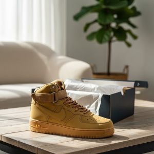 Nike Air Force 1 High Wheat Leather Sneakers