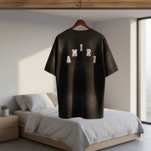 Amiri Black Tie Dye Logo Print T-Shirt