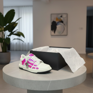 Amiri Skel Top Pink Glow Leather Sneakers