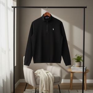 Ralph Lauren Polo Black Half Zip Sweater