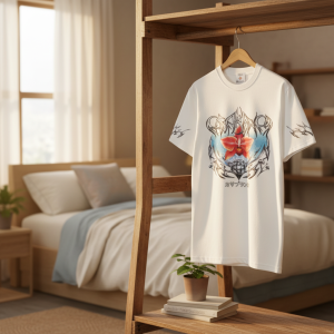 Casablanca Orchid Graphic Print White Cotton T-Shirt