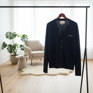 Gucci Black Knit Button Cardigan Sweater