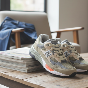 New Balance 990V3 Grey Beige Running Shoes