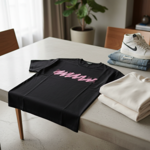 Balenciaga Black Graphic Logo Cotton T-Shirt