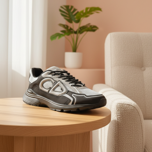 Dior Men Black Gray Mesh Casual Sneakers