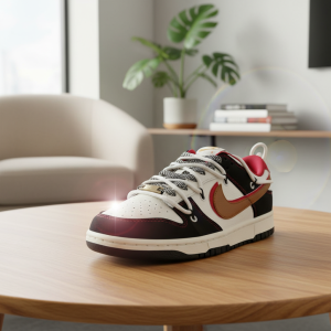 Nike Dunk Low Red Black White Sneakers