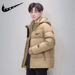 Nike Winter Puffer Jacket Men Warm Hooded Coat