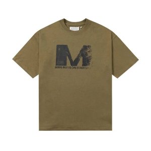 MM6 Maison Margiela Logo Print Brown T-Shirt