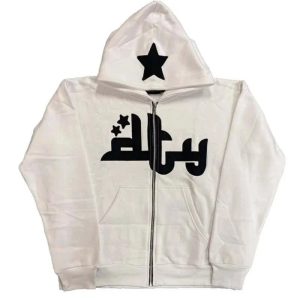 Syna World White Star Zip Up Hoodie