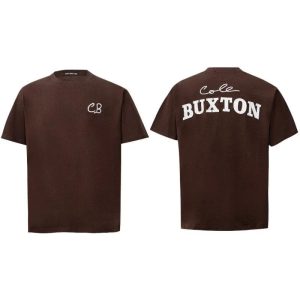 Cole Buxton Brown Cotton Casual T-Shirt