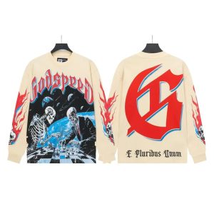Godspeed Skeleton Flames Graphic Streetwear Hoodie