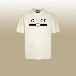 Gucci Logo Print Cotton Casual T Shirt for Men