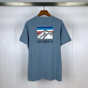 Patagonia Mountain Graphic Blue Outdoor T-Shirt