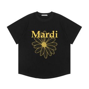 Mardi Mercredi Black Daisy Graphic T-Shirt