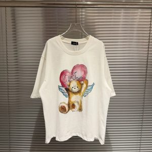 WE11DONE Bear Angel Graphic White T-Shirt