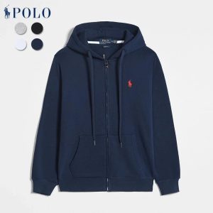 Ralph Lauren Polo Zip Up Hoodie Navy Blue