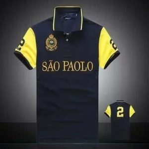 Ralph Lauren Men's Sao Paolo Polo T-Shirt Navy Yellow