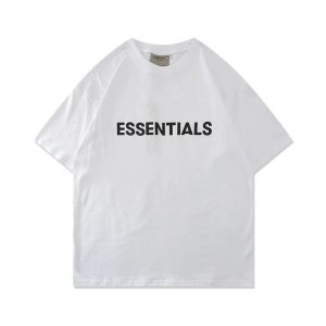 Essentials White Logo T-Shirt Casual Streetwear Tee