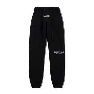 Fear of God Essentials Black Logo Sweatpants Joggers