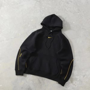Nike Black Pullover Hoodie with Yellow Swoosh