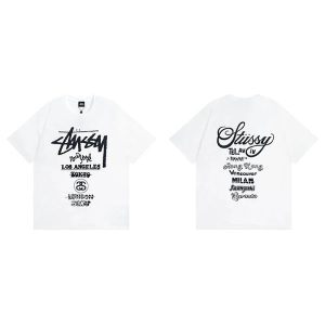Stussy World Tour White Graphic T-Shirt