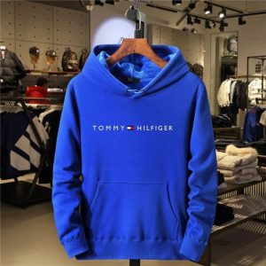 Tommy Hilfiger Blue Logo Pullover Hoodie Sweatshirt