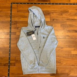 Ralph Lauren Grey Zip Up Hoodie Sweater