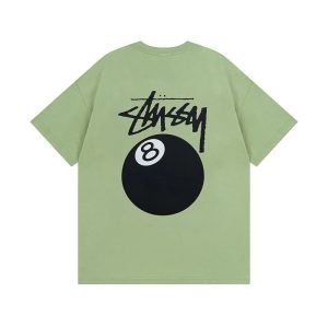 Stussy 8 Ball Graphic Green Short Sleeve T-Shirt