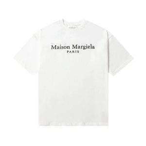 Maison Margiela Paris Logo White T-Shirt Short Sleeve