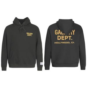 Gallery Dept Hollywood Logo Black Hoodie Sweater