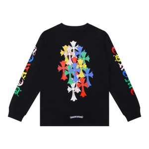 Chrome Hearts Floral Cross Long Sleeve T-Shirt