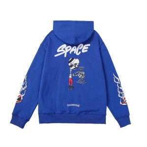 Chrome Hearts Space Graphic Blue Pullover Hoodie