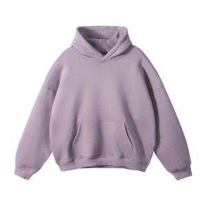 Lavender Oversized Pullover Hoodie with Kangaroo Pocket