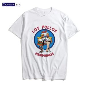 Captain Sir Los Pollos Hermanos Graphic White T-Shirt