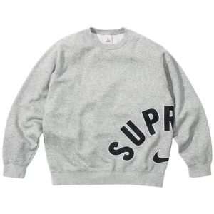 Supreme Nike Grey Crewneck Sweatshirt for Men