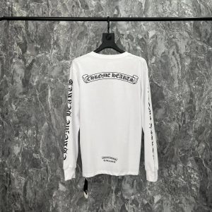 Chrome Hearts White Long Sleeve Logo T-Shirt
