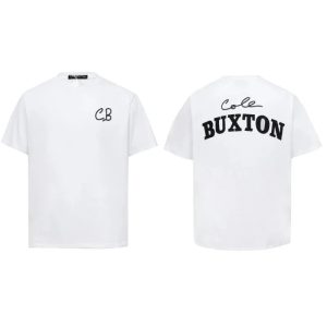 Cole Buxton CB Logo White Cotton T-Shirt