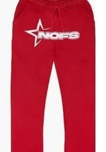 NOFS Red Star Logo Drawstring Jogger Sweatpants