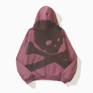 Pink Bear Graphic Oversized Pullover Hoodie Streetwear