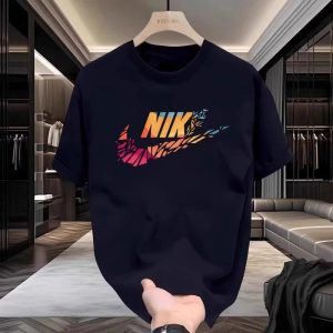 Nike Graphic Logo Gradient Print Black T-Shirt