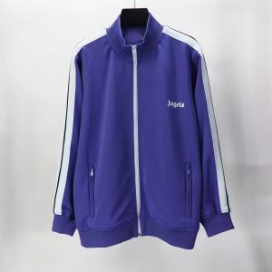 Palm Angels Purple Track Jacket Men Fashion
