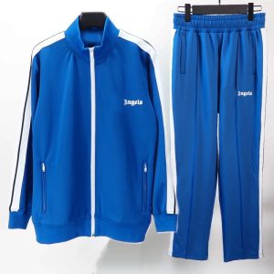 Palm Angels Blue Tracksuit Jacket Pants Set