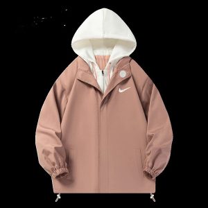 Nike Windproof Hooded Jacket for Men Pink 2024